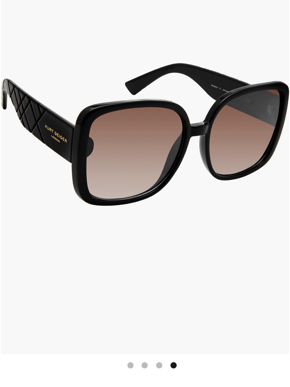 Kurt Geiger Black Sunglasses with Brown Lenses